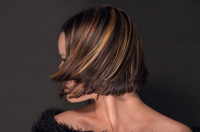 Tren warna cat rambut cokelat highlight 